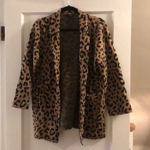 Jcrew Sophie Leopard Animal Print cardigan sweater blazer